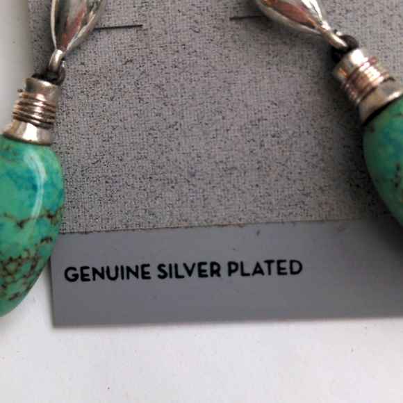 Vintage Robert Lee Morris earrings.  Drop dangle.  Silver plated.  Boho. - Picture 2 of 5